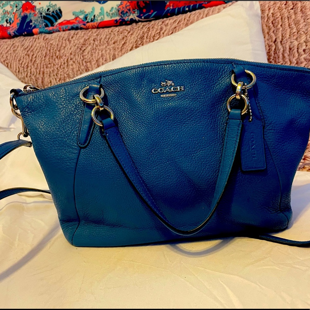 COACH Blue Mini Kelsey Satchel